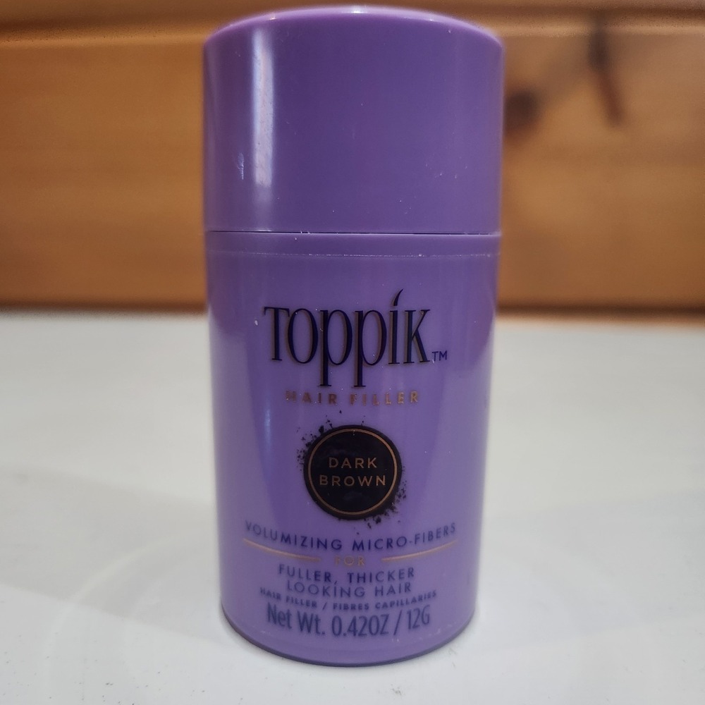 Toppik Hair Filler Dark Brown Volumizing Micro Fibers Fuller Thicker .42oz NEW